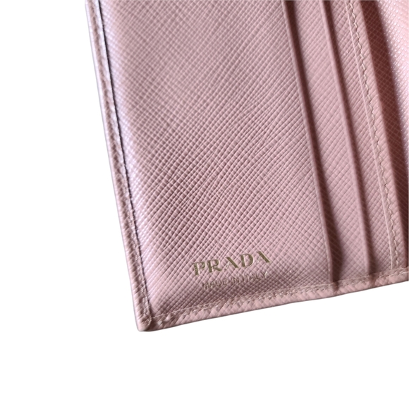 Prada Saffiano Compact Bow Leather Wallet - Picture 6 of 8